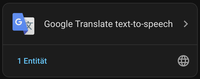 Home Assistant Google Translate text-to-speech