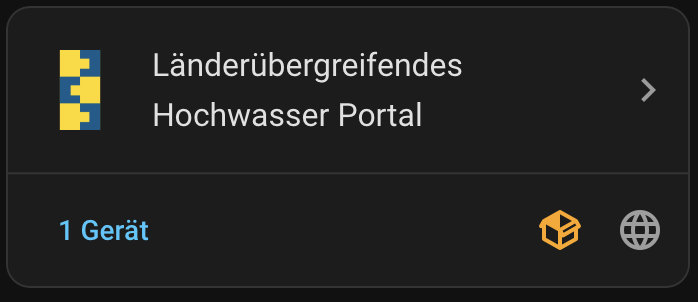 Home Assistant Länderübergreifendes Hochwasser Portal
