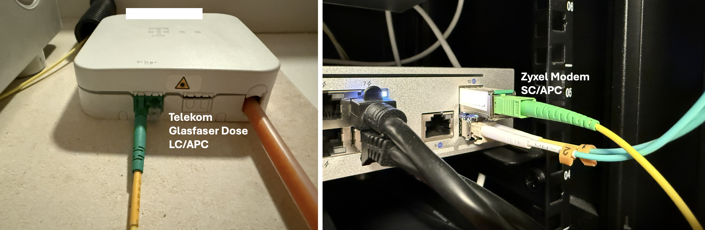 SC/APC auf LC/APC 10m, LWL Simplex Patchkabel 9/125µm, Singlemode