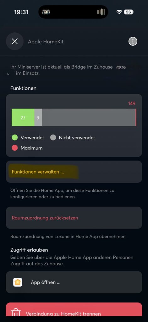 Loxone Apple HomeKit Integration