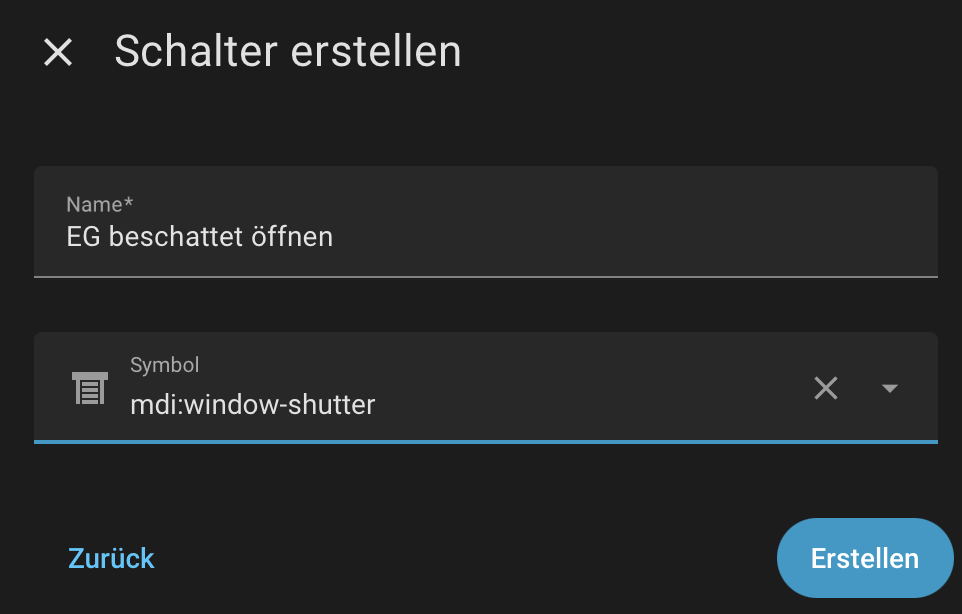 Virtueller Schalter Loxone HomeKit